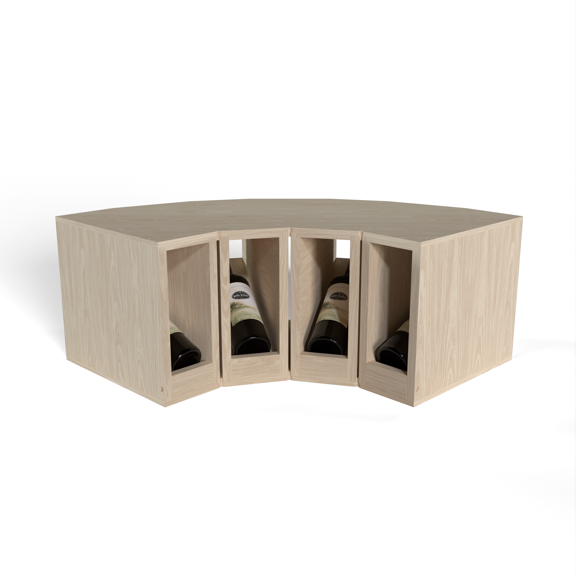 GrandCellar™ - 4 Column Full-Depth Elevated Display Row Corner - 12 ...