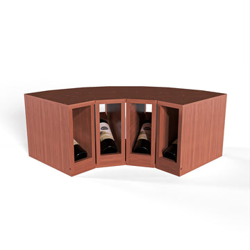 GrandCellar™ - 4 Column Full-Depth Elevated Display Row Corner  - 12