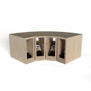 GrandCellar™ - 4 Column Full-Depth Elevated Display Row Corner  - 12