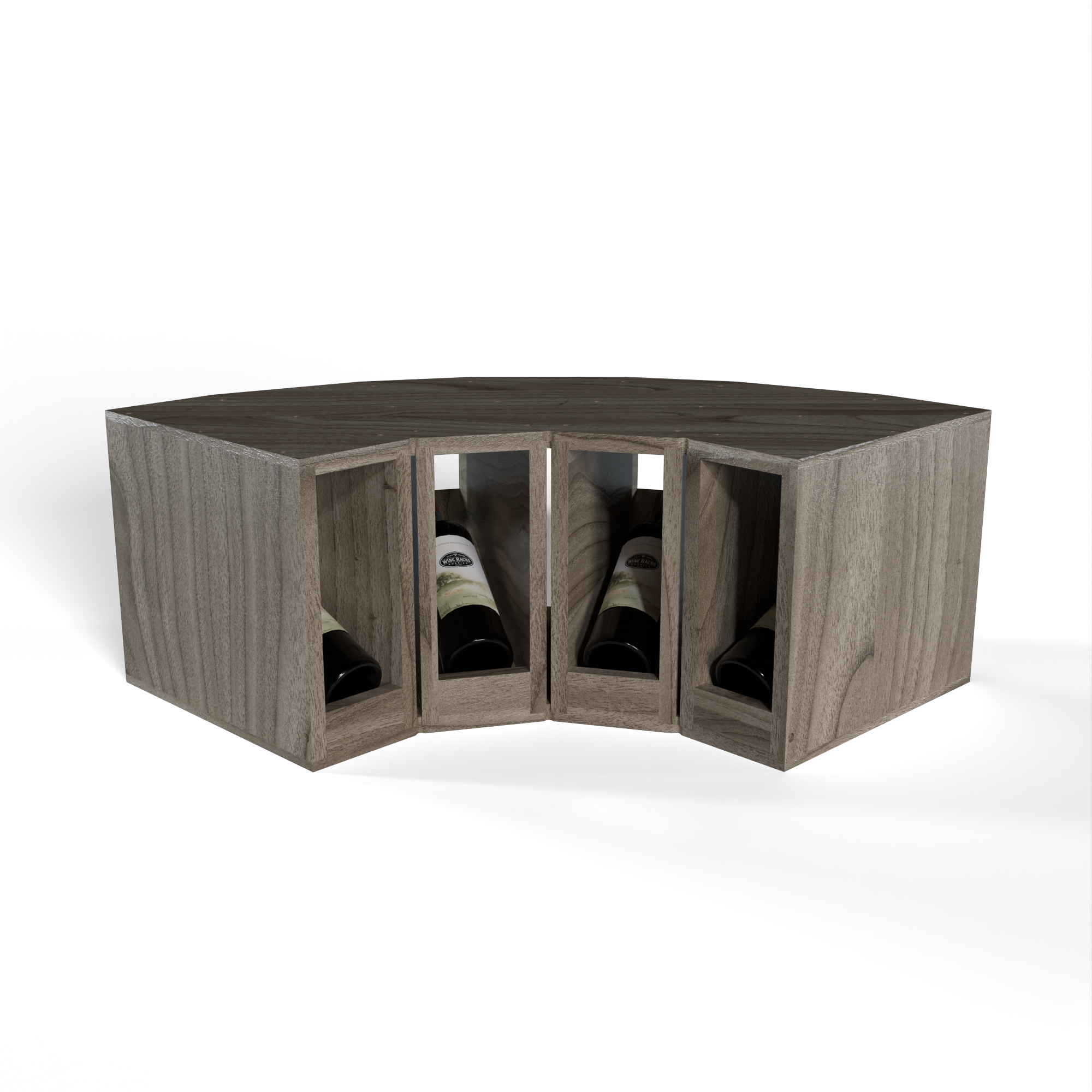 GrandCellar™ - 4 Column Full-Depth Elevated Display Row Corner  - 12
