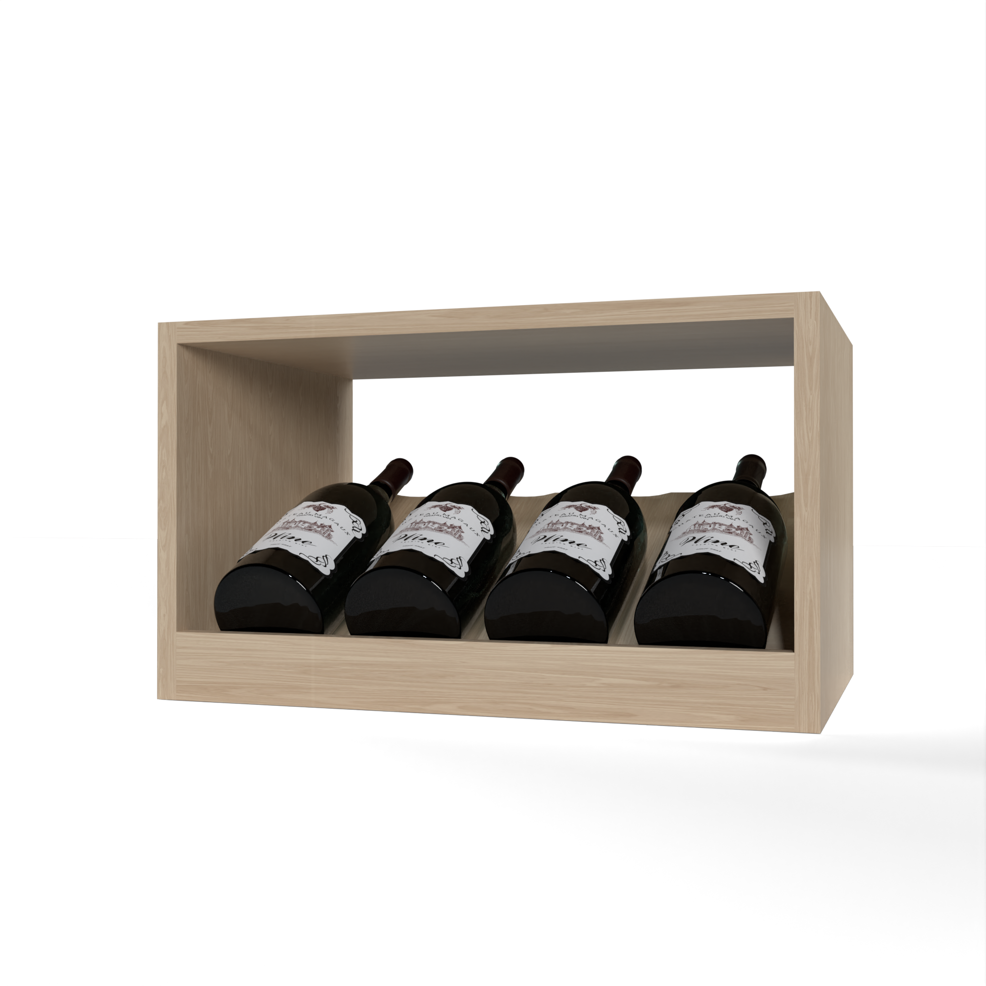 GrandCellar™ - 4 Column  Full-Depth Magnum Elevated Cradle Display Row - 12