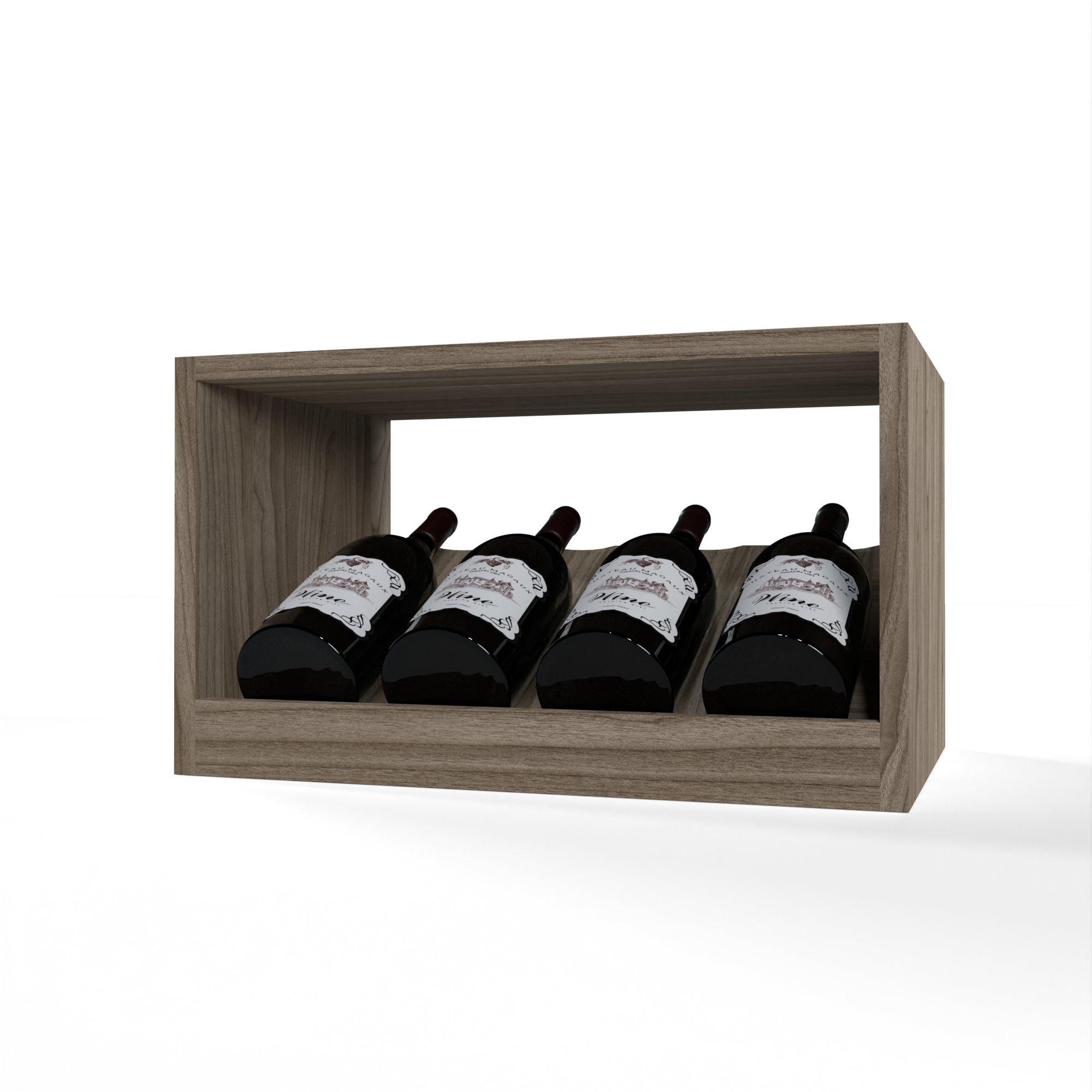 GrandCellar™ - 4 Column  Full-Depth Magnum Elevated Cradle Display Row - 12