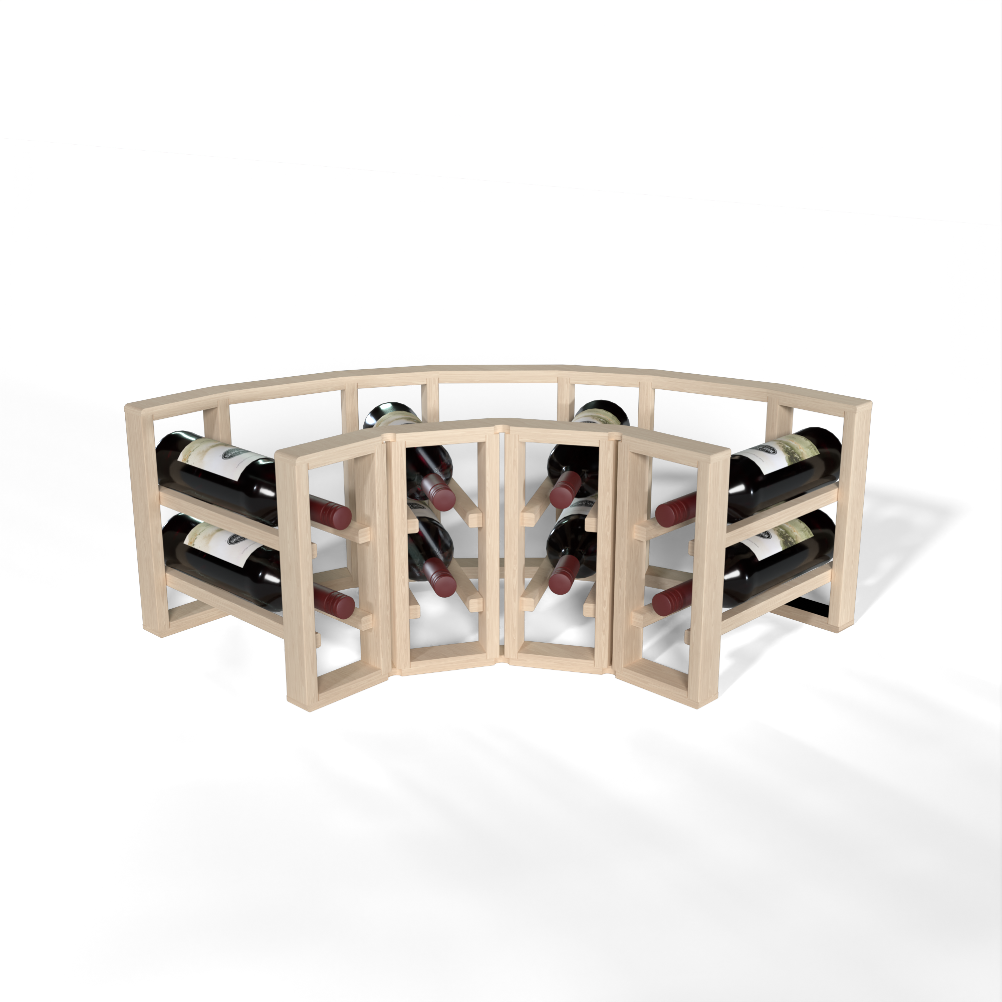 GrandCellar™ - 4 Column Full-Depth Standard Corner Wine Rack - 12 ...