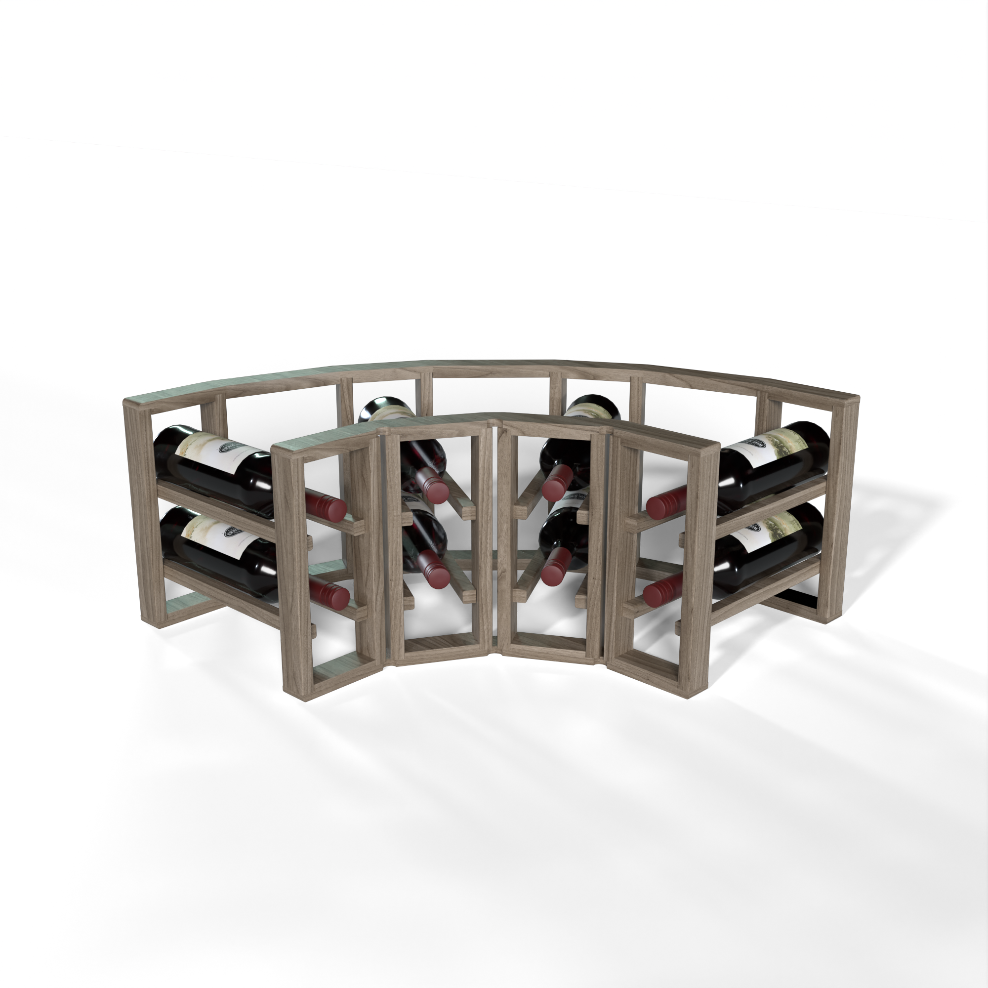 GrandCellar™ - 4 Column Full-Depth Standard Corner Wine Rack - 12
