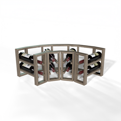 GrandCellar™ - 4 Column Full-Depth Standard Corner Wine Rack - 12"