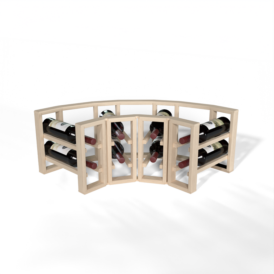 GrandCellar™ - 4 Column Full-Depth Standard Corner Wine Rack - 12"