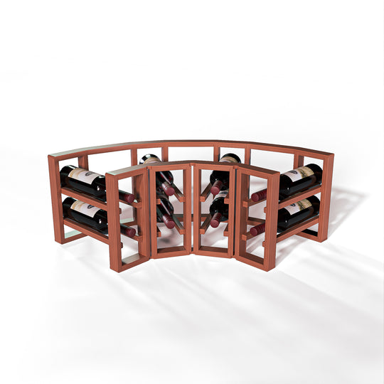 4 Column Rack Side View GrandCellar™ - 4 Column Full-Depth Standard Corner Wine Rack - 12 ...