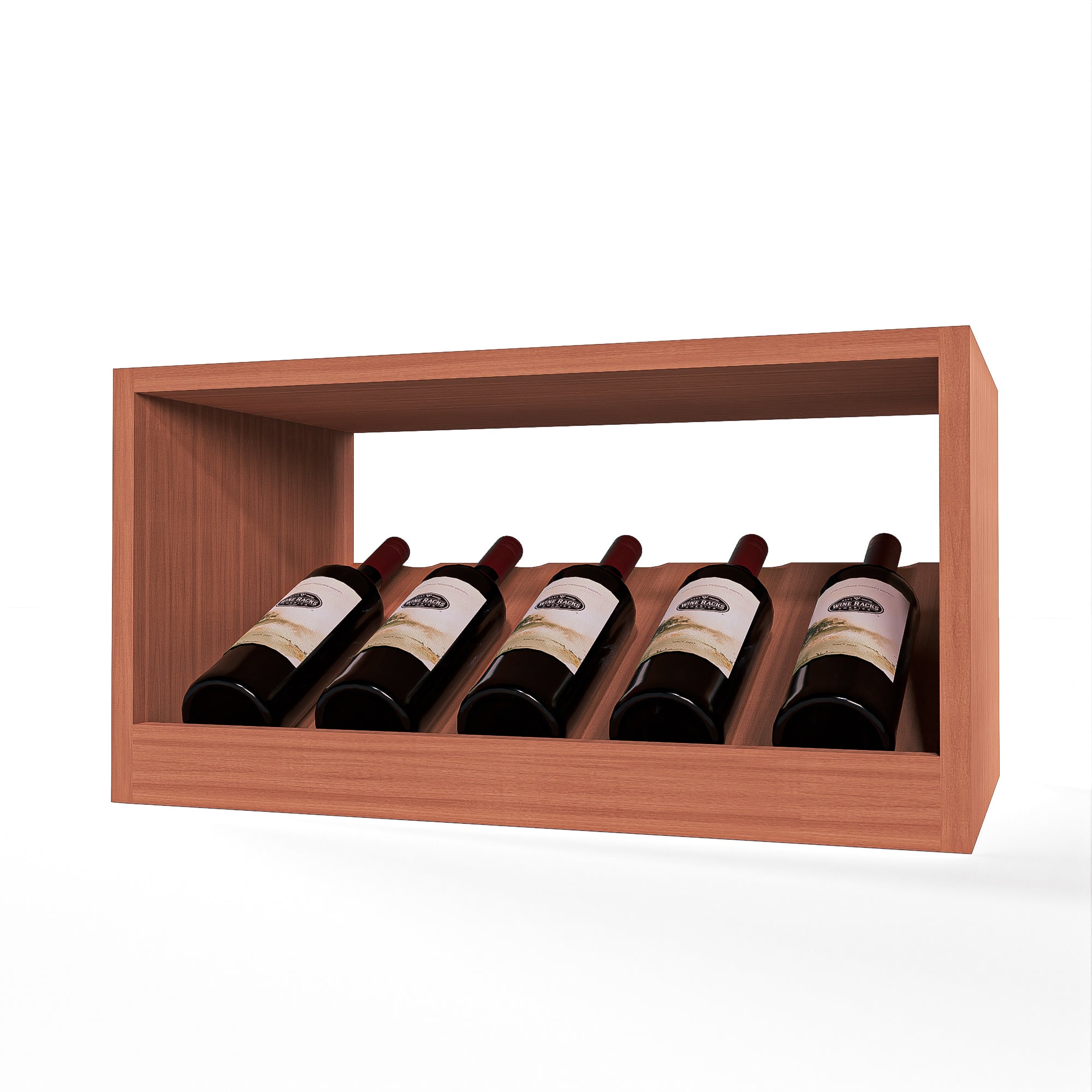GrandCellar™ - 5 Column Full-Depth Elevated Cradle Display Row - 12 ...