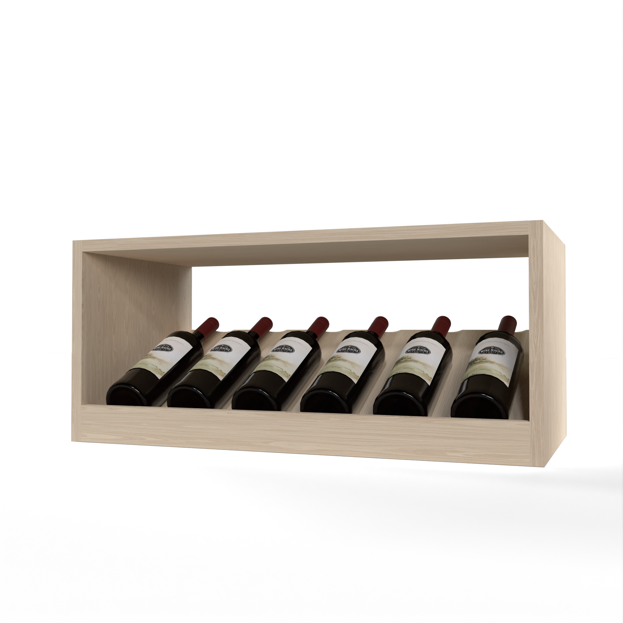 GrandCellar™ - 6 Column Full-Depth Elevated Cradle Display Row - 12 ...