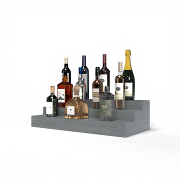 Liquor Riser, 3 Riser 6 Column in Ponderosa Pine Greywash stained with WineSafe™ Satin Sealant