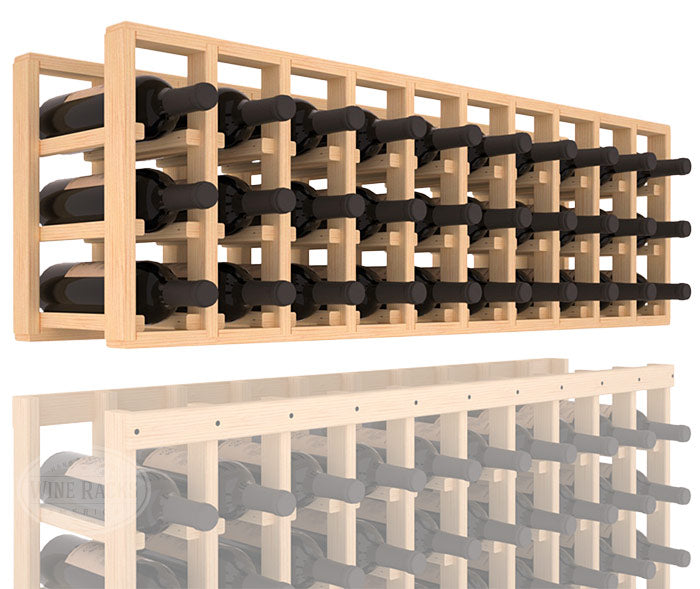 InstaCellar - 10 Column Standard Extender Rack in Ponderosa Pine Unstained without WineSafe™ Satin Sealant