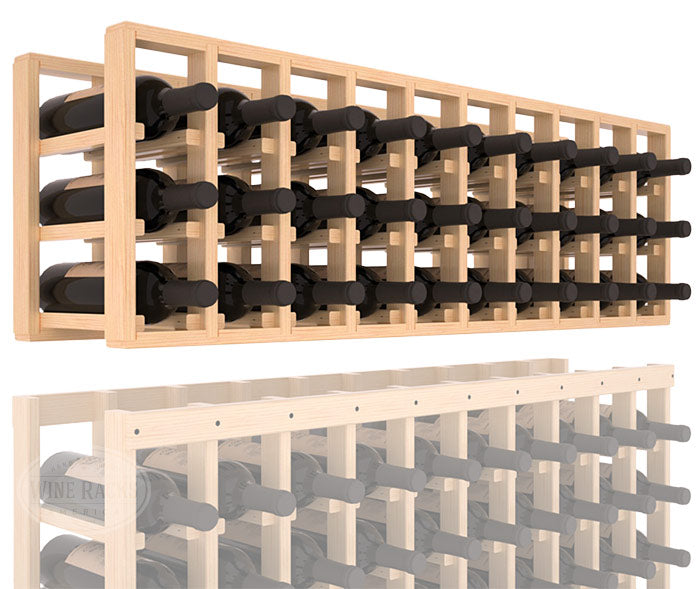 InstaCellar - 10 Column Standard Extender Rack in Ponderosa Pine Unstained with WineSafe™ Satin Sealant