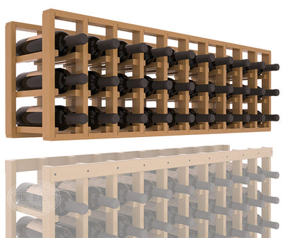 InstaCellar - 10 Column Standard Extender Rack in Ponderosa Pine Oak stained with WineSafe™ Satin Sealant