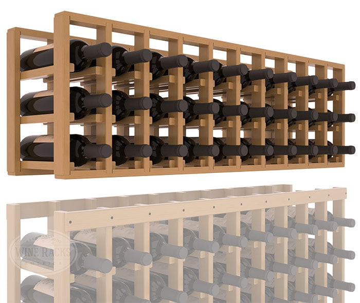 InstaCellar - 10 Column Standard Extender Rack in Ponderosa Pine Oak stained with WineSafe™ Satin Sealant