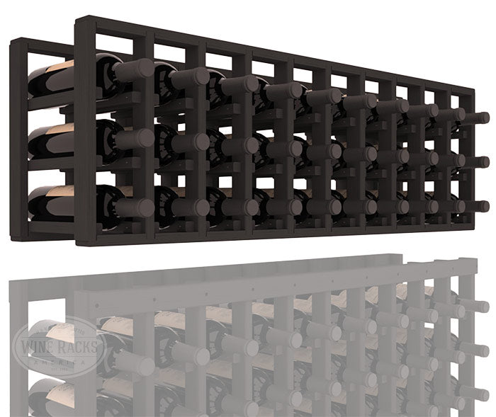 InstaCellar - 10 Column Standard Extender Rack in Ponderosa Pine Black stained without WineSafe™ Satin Sealant