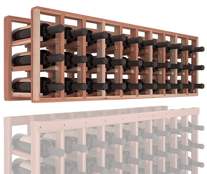 InstaCellar - 10 Column Standard Extender Rack in Premium Redwood Unstained without WineSafe™ Satin Sealant