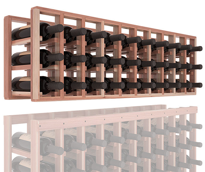 InstaCellar - 10 Column Standard Extender Rack in Premium Redwood Unstained with WineSafe™ Satin Sealant