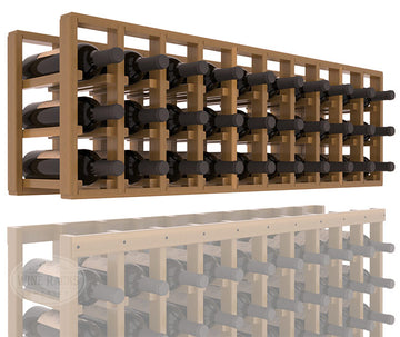 InstaCellar - 10 Column Standard Extender Rack in Premium Redwood Oak stained with WineSafe™ Satin Sealant