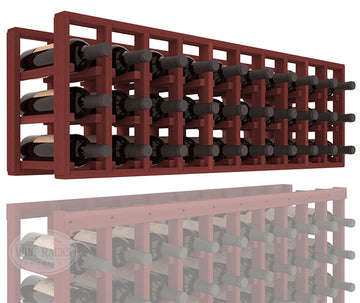 InstaCellar - 10 Column Standard Extender Rack in Premium Redwood Cherry stained without WineSafe™ Satin Sealant