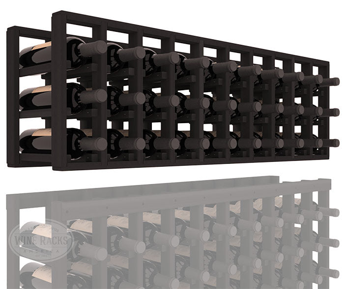 InstaCellar - 10 Column Standard Extender Rack in Premium Redwood Black stained without WineSafe™ Satin Sealant