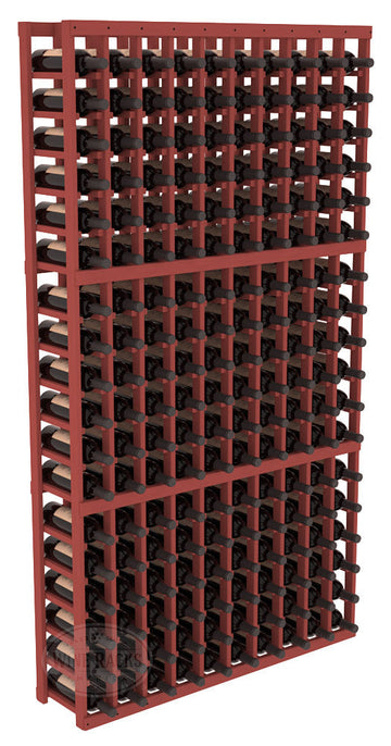 InstaCellar - 10 Column Standard Rack in Pine Cherry stained without Clear Coat