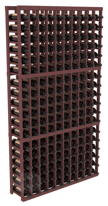 InstaCellar - 10 Column Standard Rack in Pine Walnut stained without Clear Coat