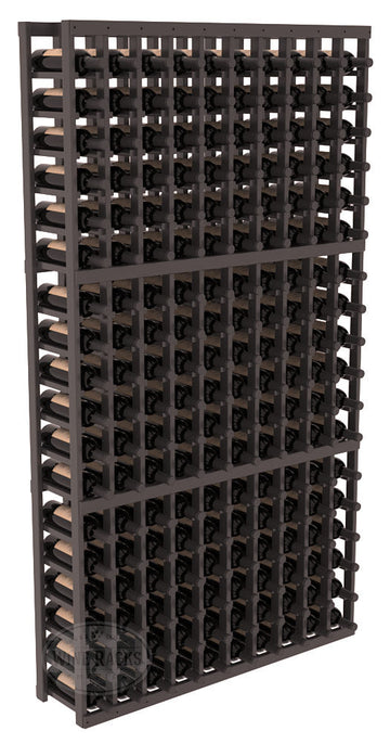 InstaCellar - 10 Column Standard Rack in Pine Black stained with Clear Coat