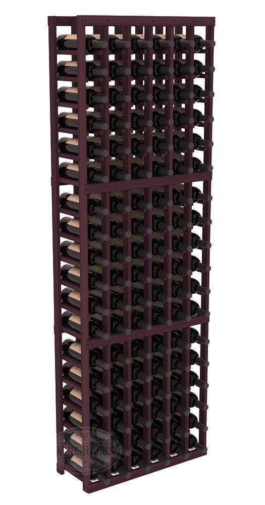 InstaCellar - 6 Column Standard Rack in Redwood Burgundy stained without Clear Coat