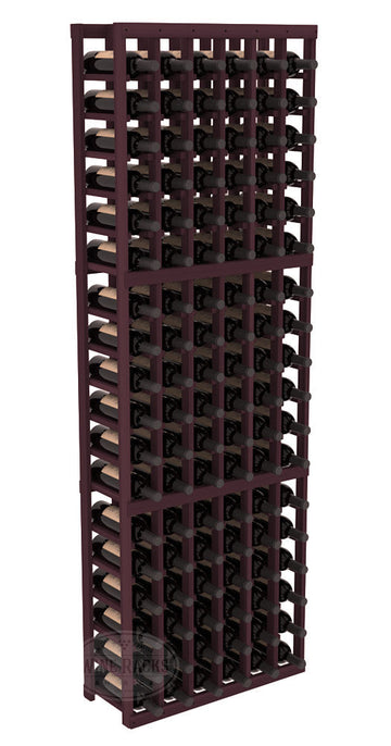 InstaCellar - 6 Column Standard Rack in Redwood Burgundy stained without Clear Coat