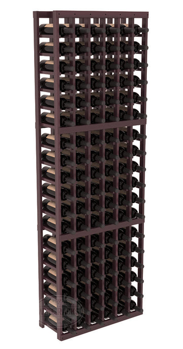 InstaCellar - 6 Column Standard Rack in Redwood Burgundy stained with Clear Coat