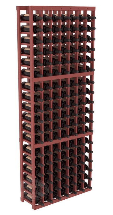 InstaCellar - 7 Column Standard Rack in Pine Cherry stained with Clear Coat