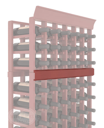 InstaCellar - Trim Molding by the foot in Ponderosa Pine Cherry stained with WineSafe™ Satin Sealant