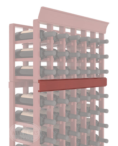 InstaCellar - Trim Molding by the foot in Ponderosa Pine Cherry stained with WineSafe™ Satin Sealant