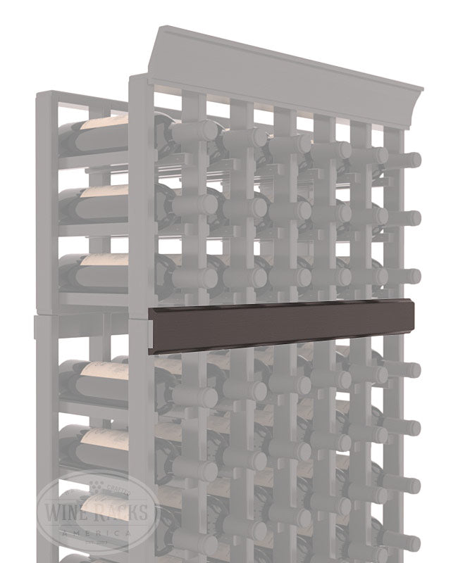 InstaCellar - Trim Molding by the foot in Ponderosa Pine Black stained with WineSafe™ Satin Sealant