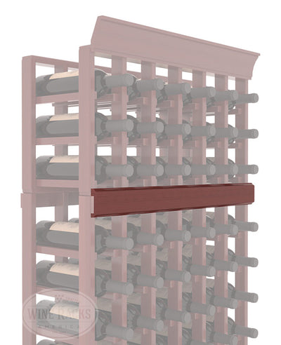 InstaCellar - Trim Molding by the foot in Premium Redwood Cherry stained with WineSafe™ Satin Sealant