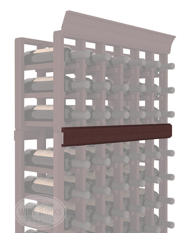 InstaCellar - Trim Molding by the foot in Premium Redwood Walnut stained without WineSafe™ Satin Sealant