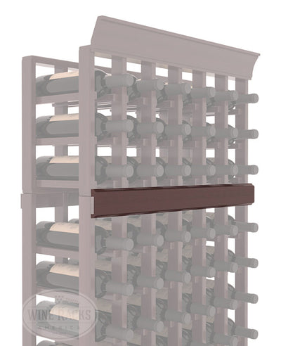 InstaCellar - Trim Molding by the foot in Premium Redwood Walnut stained with WineSafe™ Satin Sealant