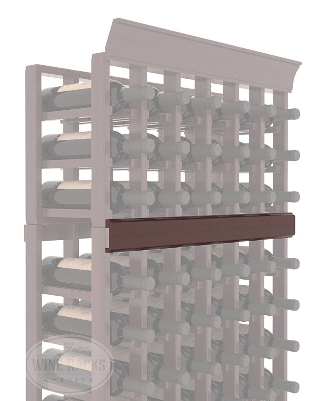 InstaCellar - Trim Molding by the foot in Premium Redwood Walnut stained with WineSafe™ Satin Sealant