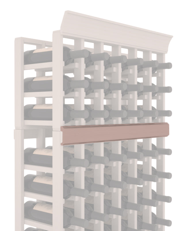 InstaCellar - Trim Molding by the foot in Premium Redwood Greywash stained with WineSafe™ Satin Sealant