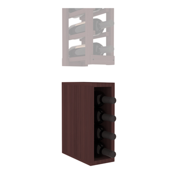 InstaCellar - 1 Column Bin Extender in Grand Mahogany Walnut stained without WineSafe™ Satin Sealant