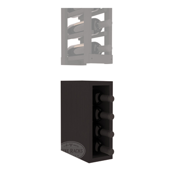 InstaCellar - 1 Column Bin Extender in Ponderosa Pine Black stained without WineSafe™ Satin Sealant