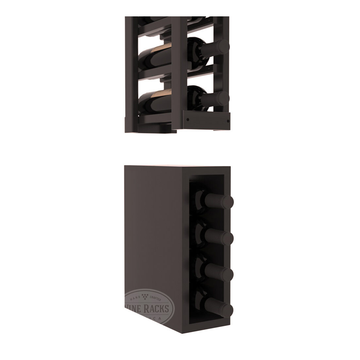 InstaCellar - 1 Column Bin Extender in Premium Redwood Black stained with WineSafe™ Satin Sealant