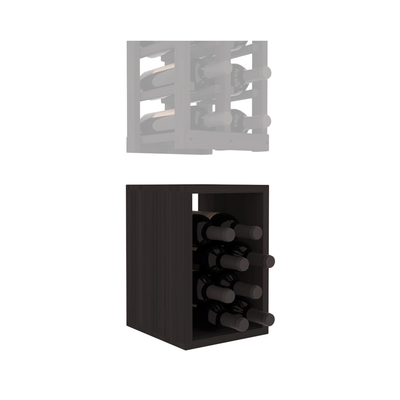 InstaCellar - 2 Column Bin Extender in Grand Mahogany Black stained without WineSafe™ Satin Sealant