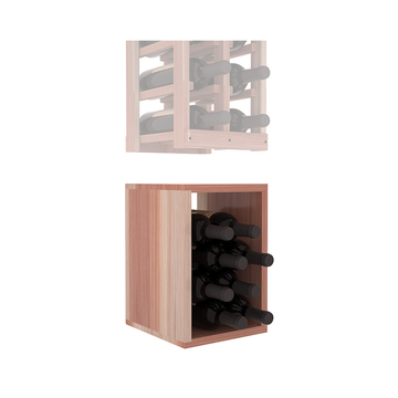 InstaCellar - 2 Column Bin Extender in Premium Redwood Unstained with WineSafe™ Satin Sealant