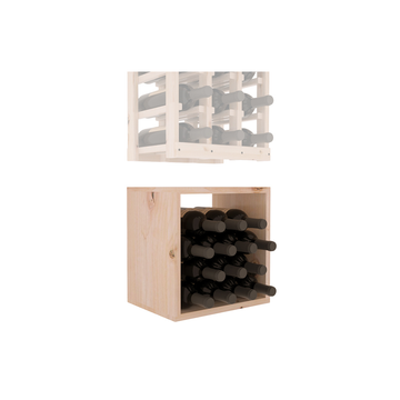 InstaCellar - 3 Column Bin Extender in Knotty Alder Unstained with WineSafe™ Satin Sealant
