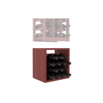 InstaCellar - 3 Column Bin Extender in Grand Mahogany Cherry stained with WineSafe™ Satin Sealant