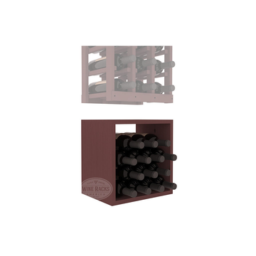 InstaCellar - 3 Column Bin Extender in Ponderosa Pine Walnut stained without WineSafe™ Satin Sealant