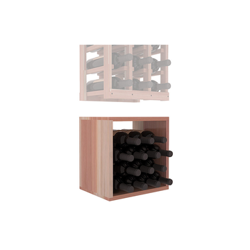 InstaCellar - 3 Column Bin Extender in Premium Redwood Unstained with WineSafe™ Satin Sealant