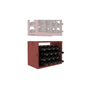 InstaCellar - 4 Column Bin Extender in Knotty Alder Cherry stained with WineSafe™ Satin Sealant