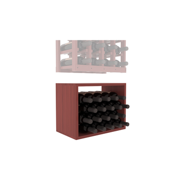 InstaCellar - 4 Column Bin Extender in Grand Mahogany Cherry stained with WineSafe™ Satin Sealant